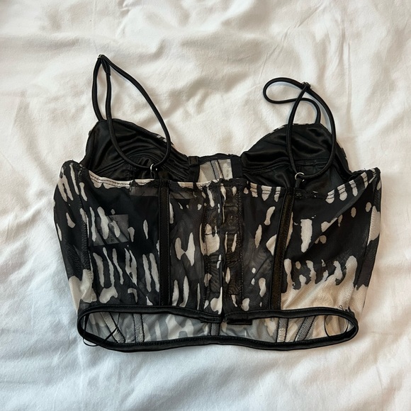 Rebelflow Corset Style Sheer Crop top - Picture 2 of 4